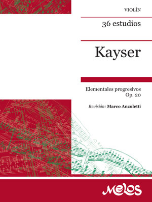 cover image of Kayser 36 estudios, elementales y progresivos Op. 20